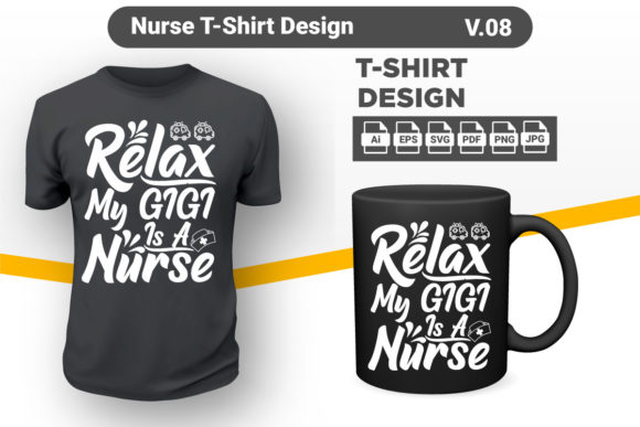 Nurse T-shirt Design: Graphics & Print Templates