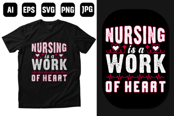 Nursing Quotes T Shirt Design Vector Graphics for Print Templates