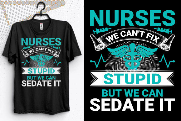 Reviewing T-Shirt Design-Nurse Lover for Embroidery