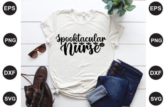 Spooktacular Nurse Graphics for T-Shirt Designs
